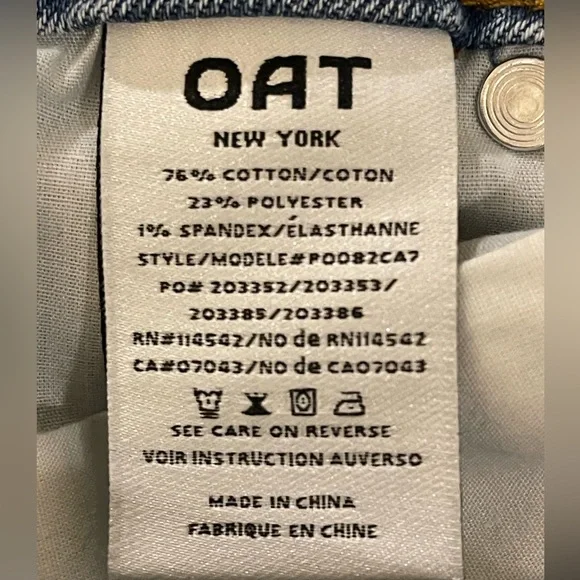 Oat New York high rise straight leg jeans 2 26 light wash - Picture 9 of 9